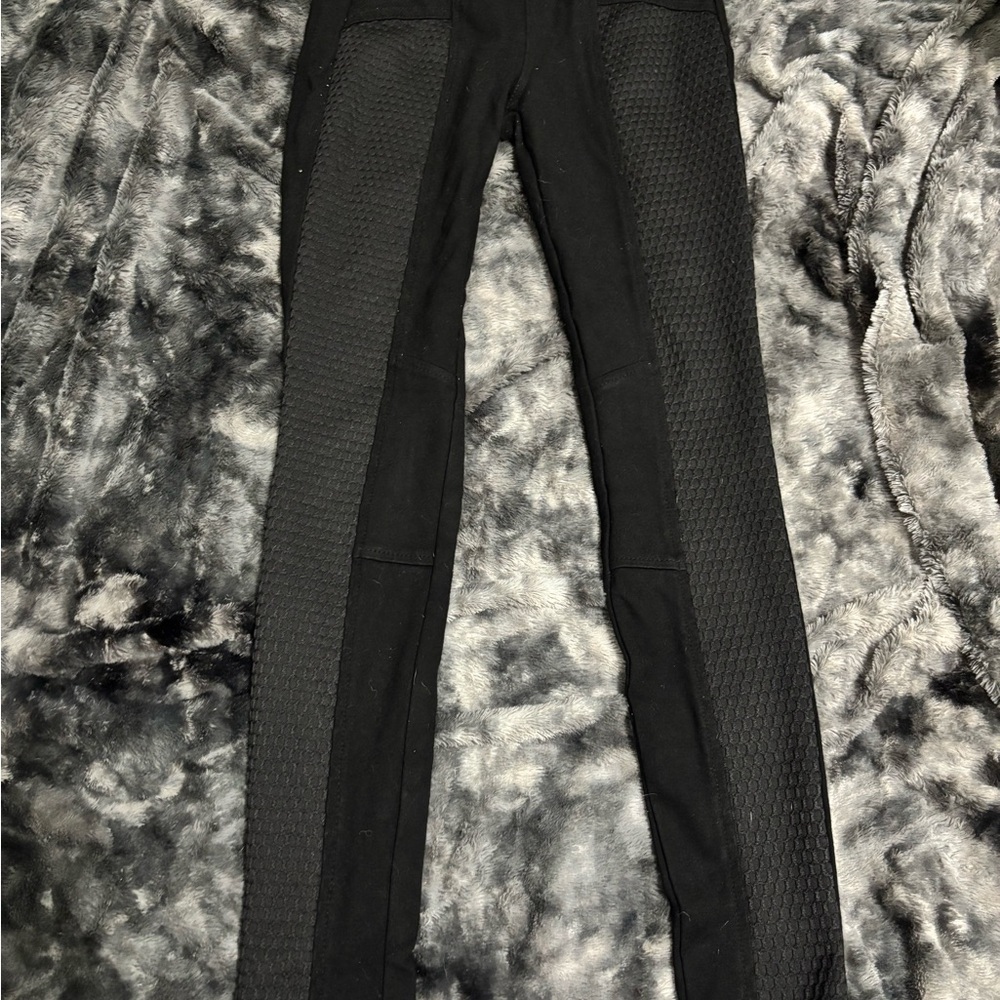Jessica Simpson Black Textured Leggings